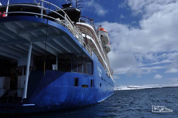 Chegando de volta ao Sea Spirit em Deception Island, na Antártida